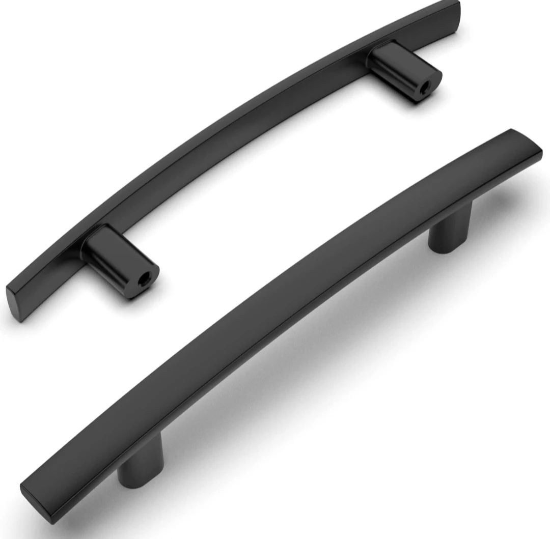 Amerdeco 10 Pack Matte Black Kitchen Cabinet Pulls - 3-3/4 Inch