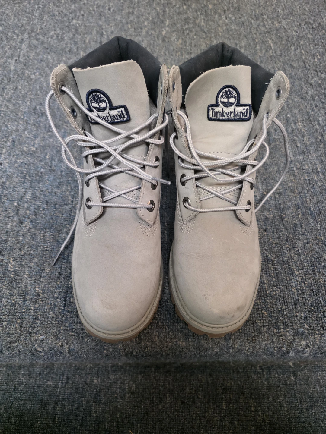 Timberland Grey Lace-Up Boots - Youth Size 4