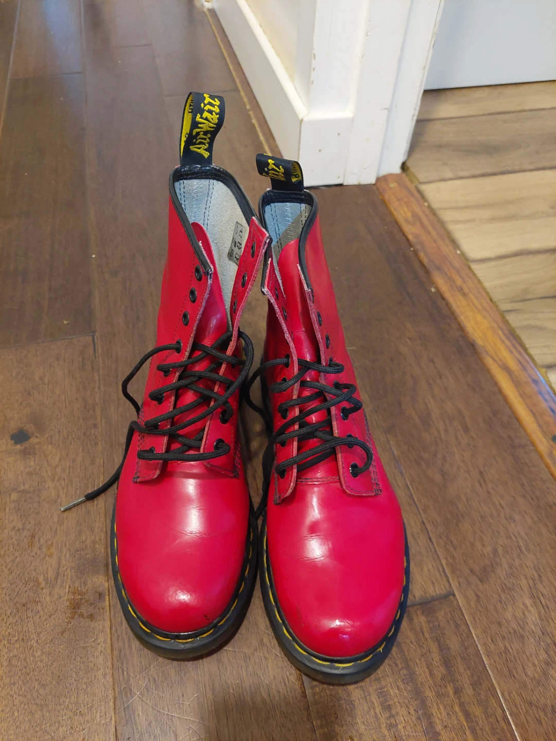 Dr. Martens 1460 Red Patent Boots. 10W/8 Men.