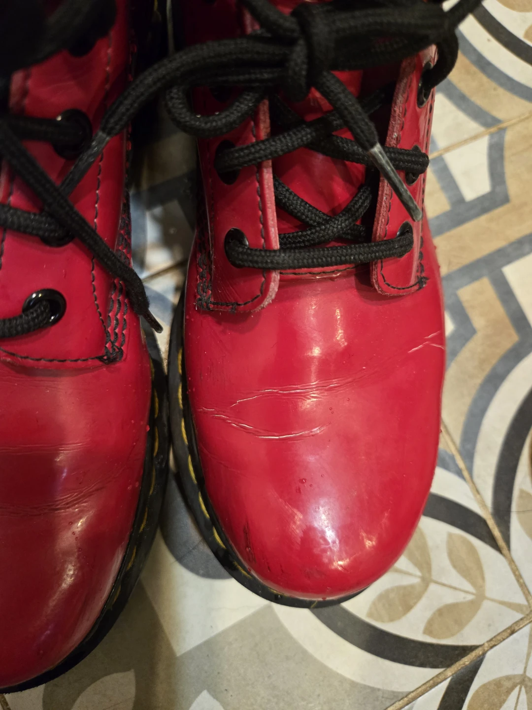 Dr. Martens 1460 Red Patent Boots. 10W/8 Men. - photo 3