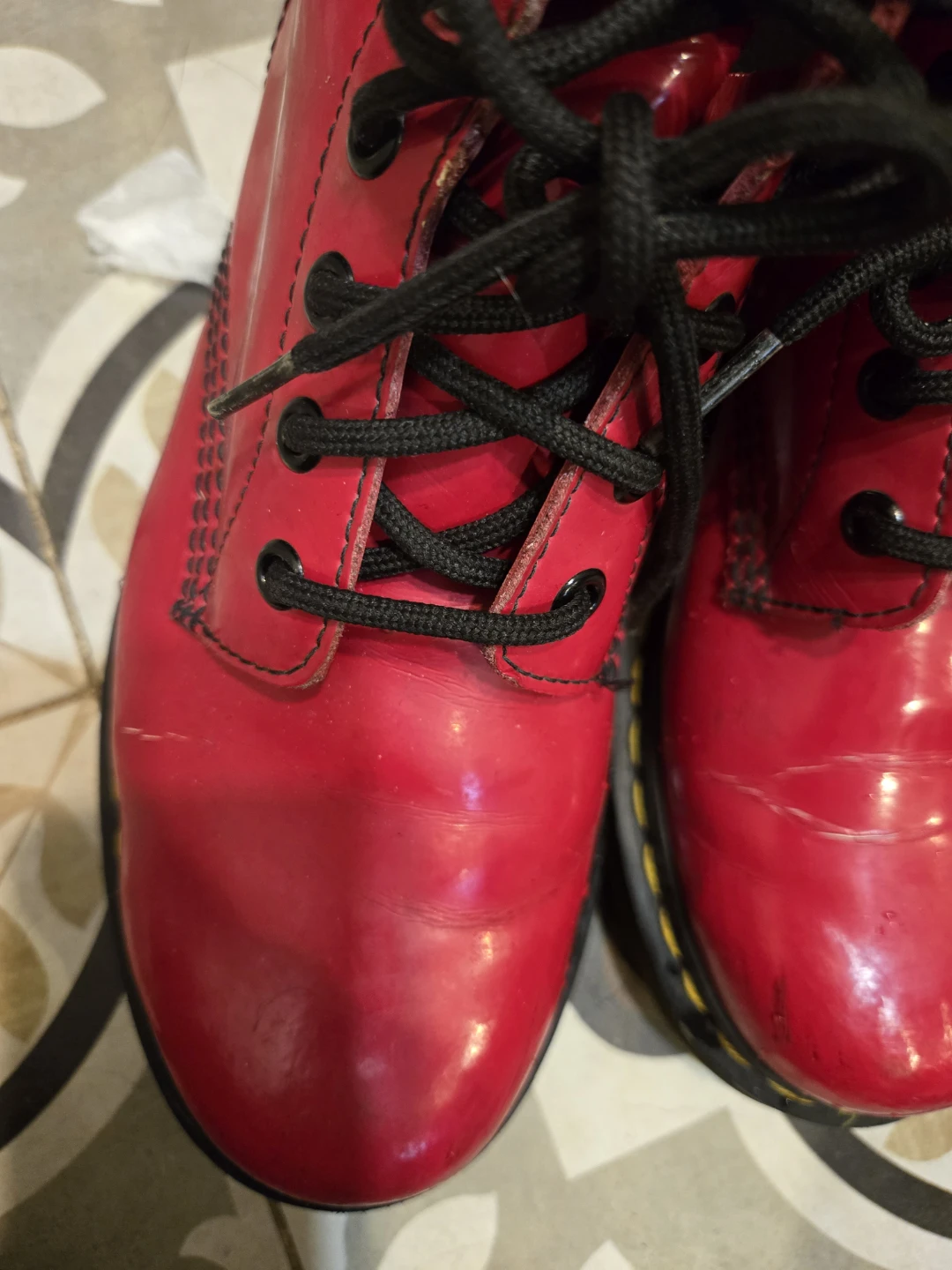 Dr. Martens 1460 Red Patent Boots. 10W/8 Men. - photo 4