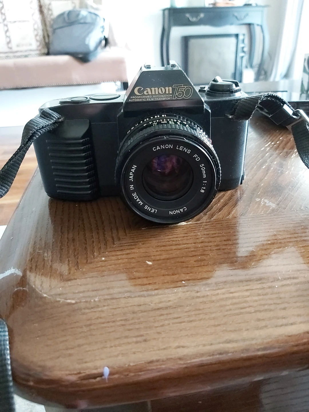 Canon T50 35mm Film Camera with 50mm f/1.8 Lens