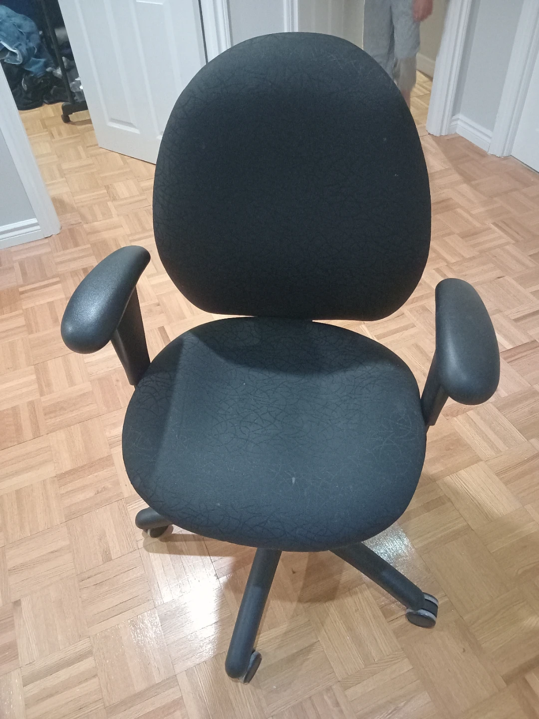 Black Office Chair with Adjustable Arms