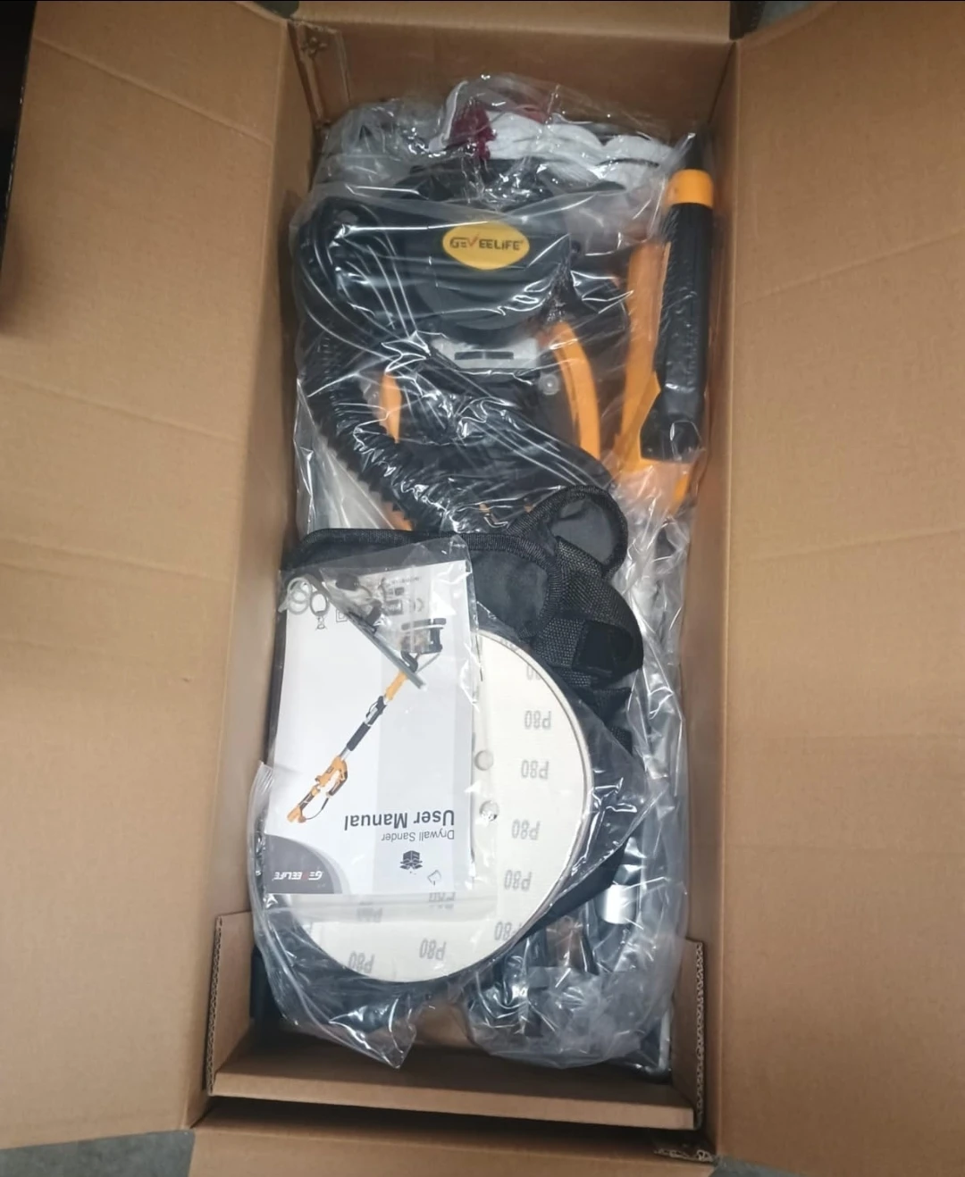 GT.LEEFE Drywall Sander with Vacuum Bag and Accessories