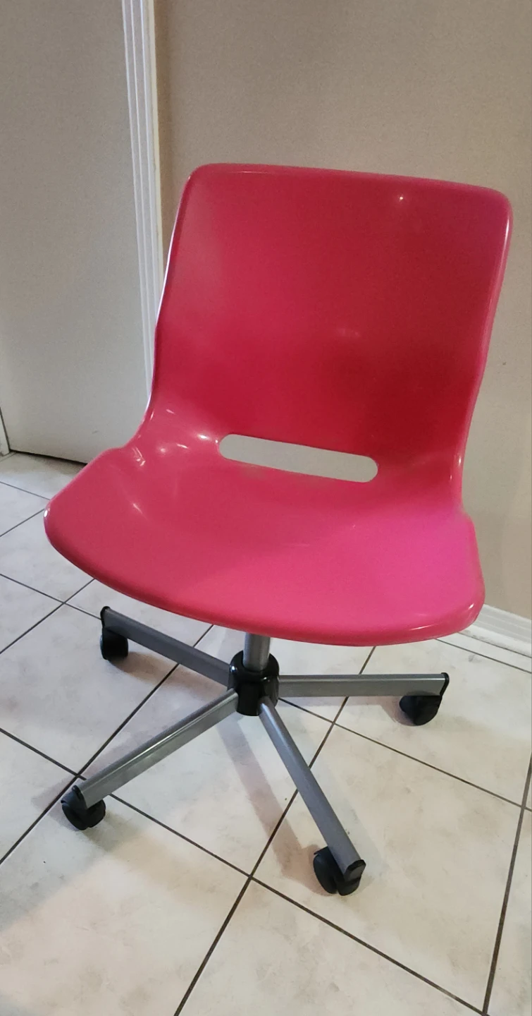 Pink Ergonomic Office Chair with Wheels