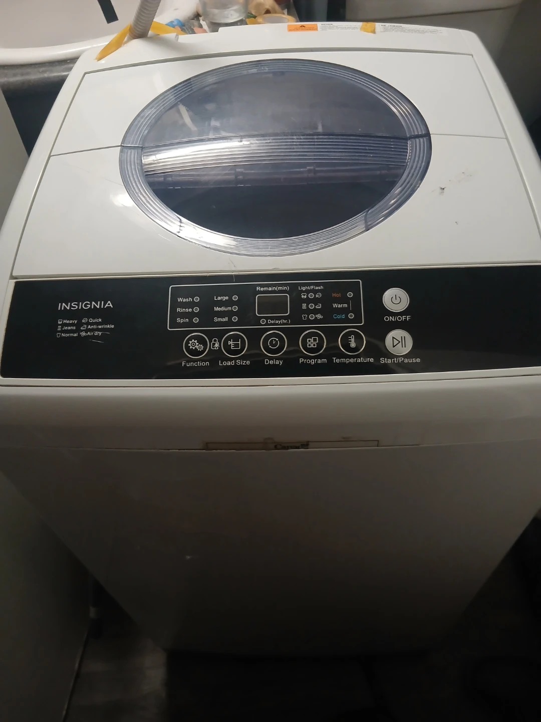 Insignia Washing Machine apt size
