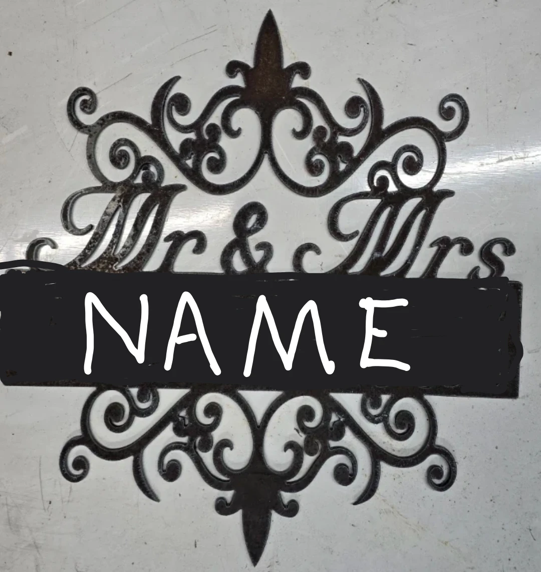 Mr & Mrs Custom Name Sign