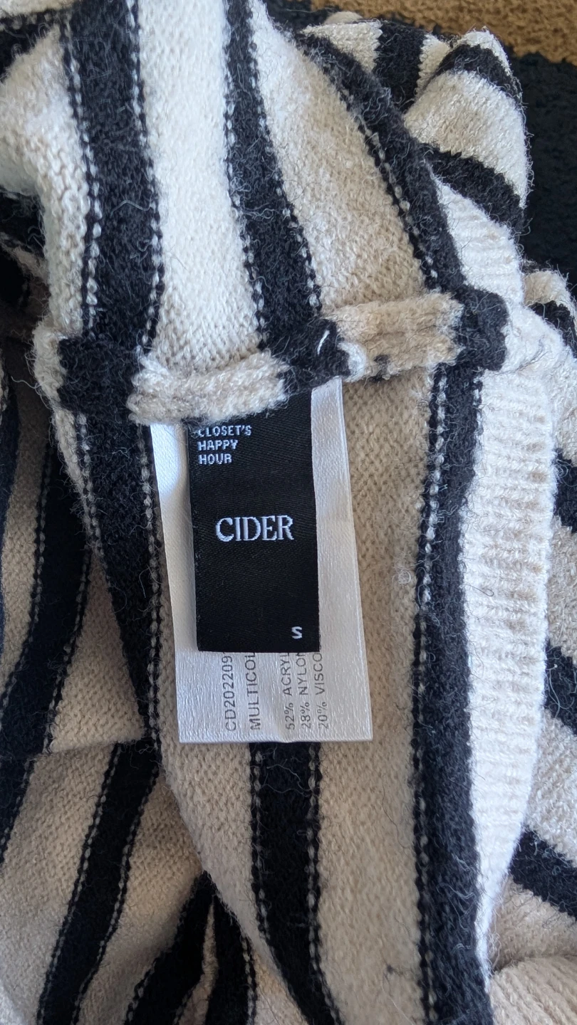 Cider Striped Mock Neck Cropped Sweater - photo 3