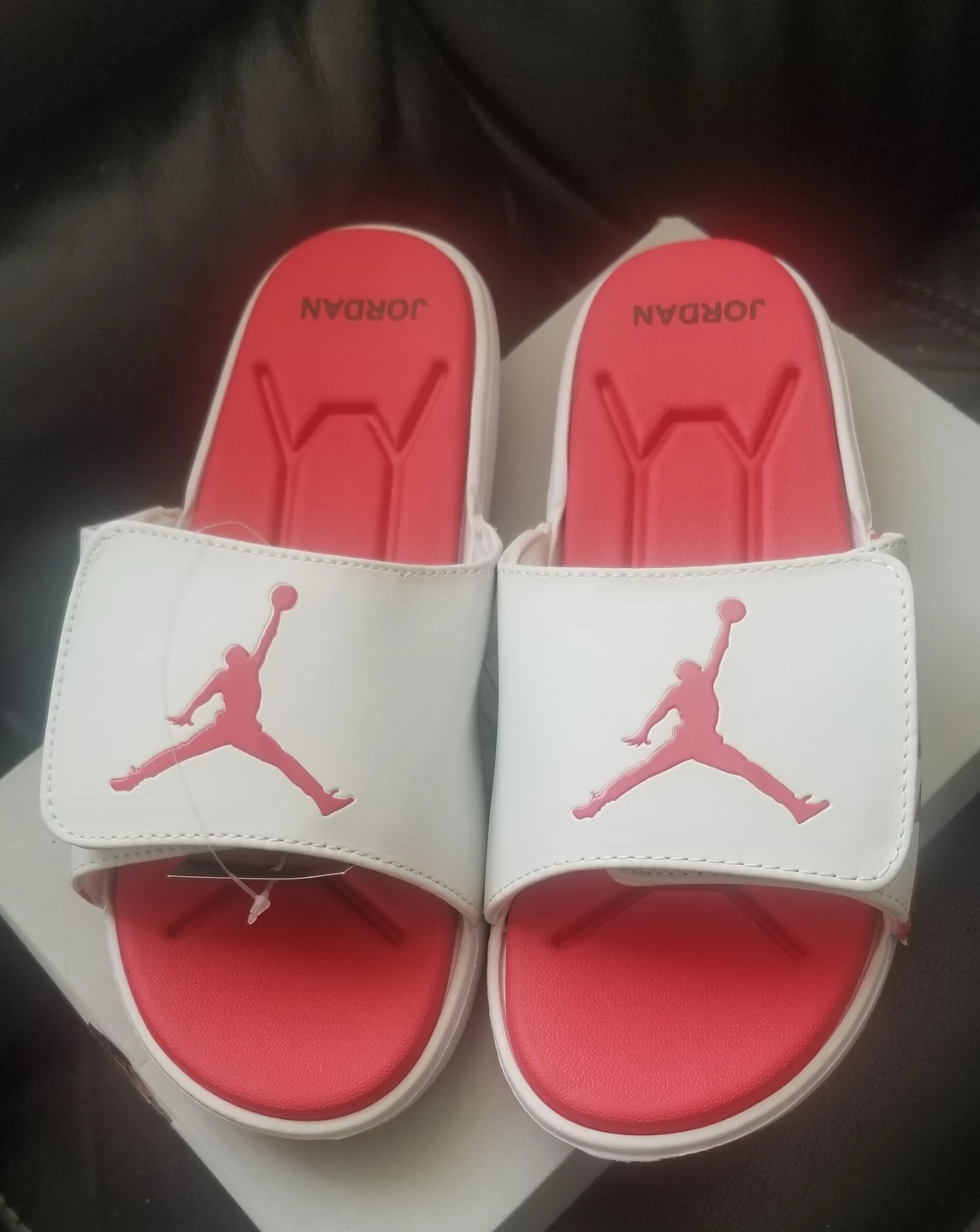 Brand new Jordan Slides white red for sale - photo 2