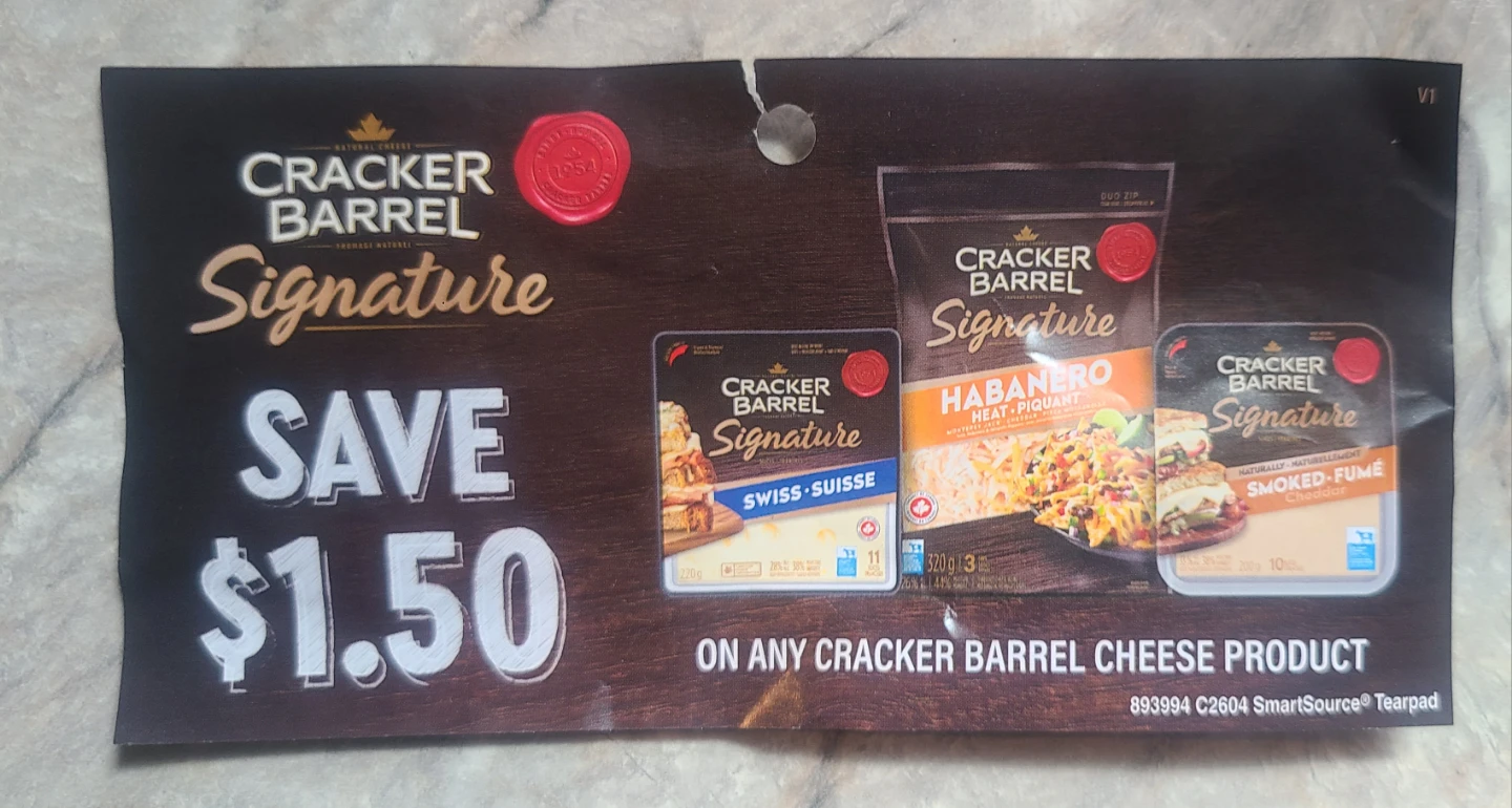 Cracker Barrel Signature Cheese Coupon