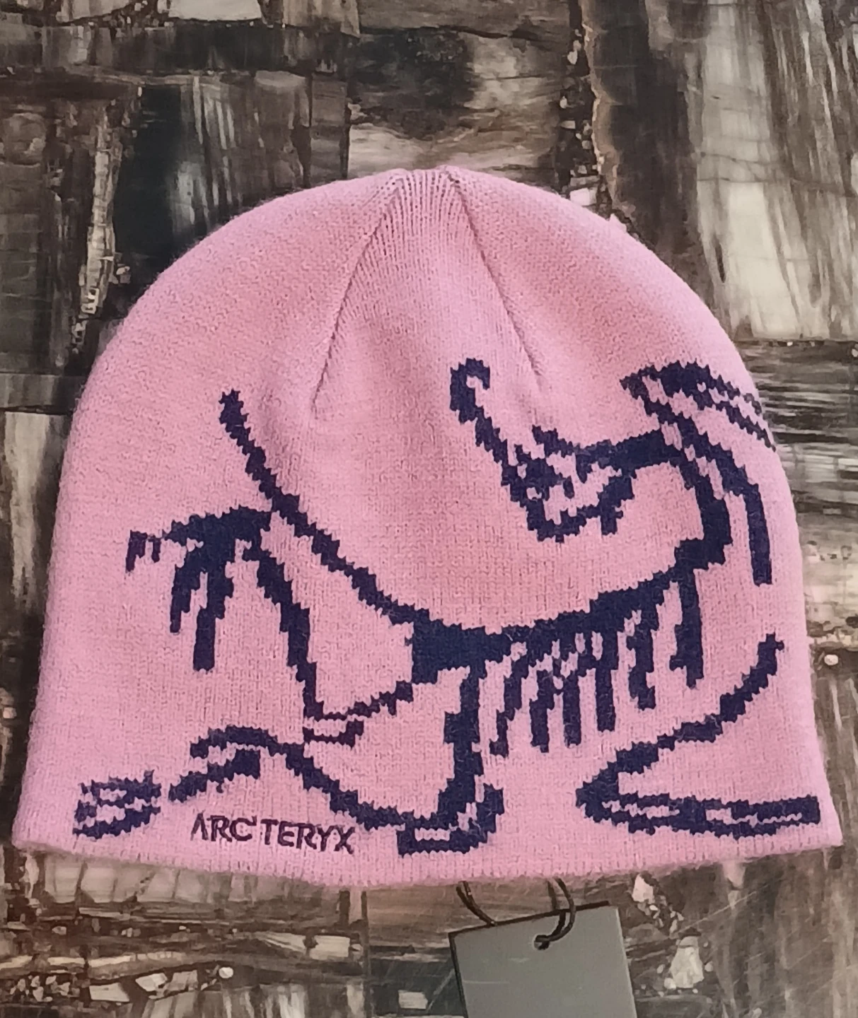 Arc'teryx Pink Knit Beanie with Graphic