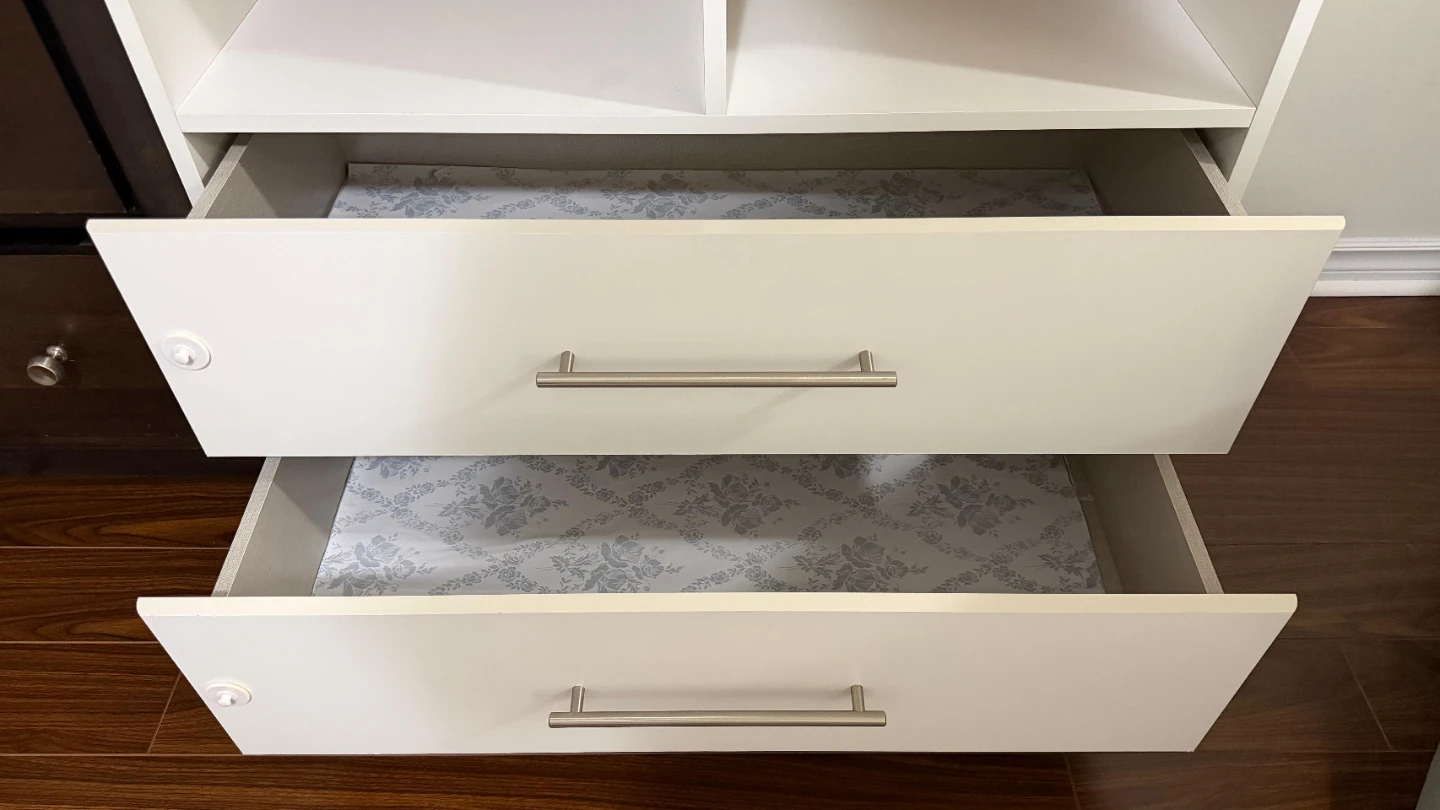 White Changing Table with Drawers and Shelves - photo 2