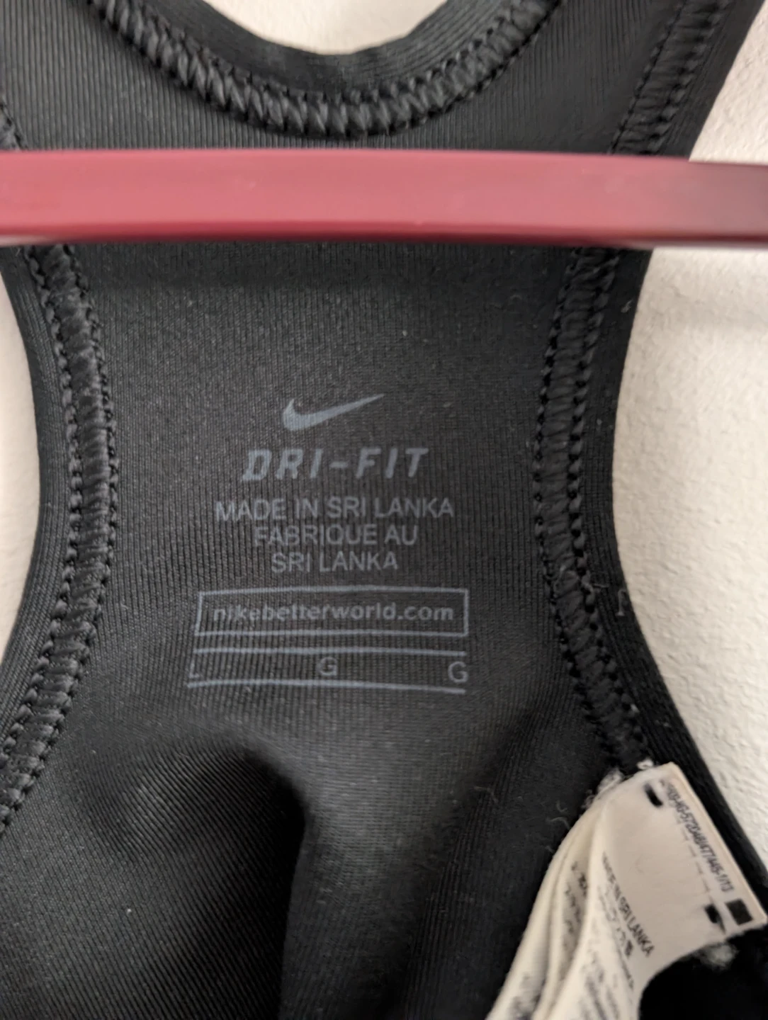 Nike Logo Dri-Fit Sports Gym Yoga Bra Black Racerback 90cm - photo 4