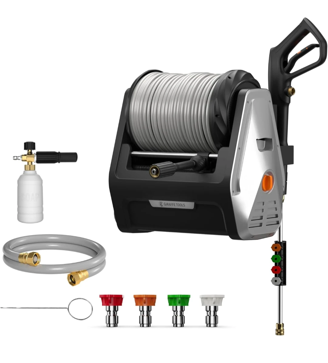 Giraffe Tools 100ft Pressure Washer Hose Reel