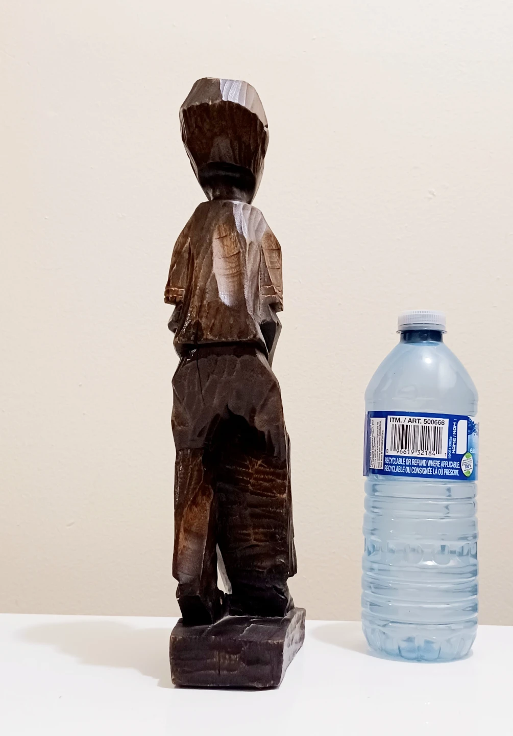 Vtg African Hand Carved Wood Tall Statue - photo 4