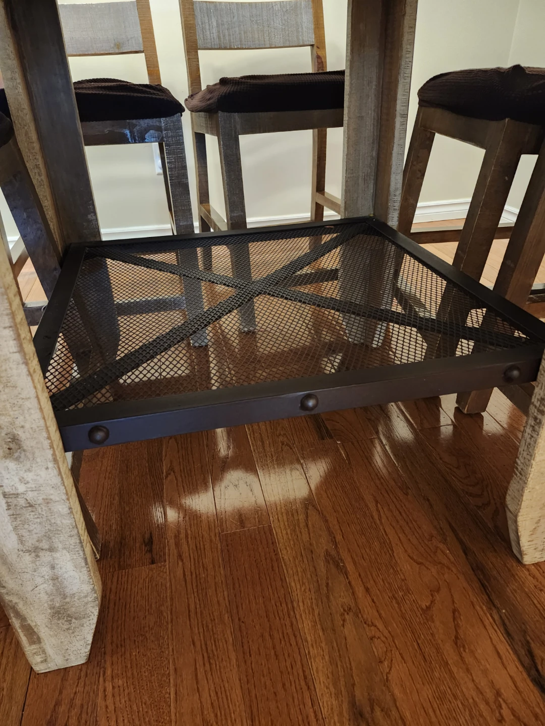 52" Rustic Dining Set - Counter Height Table and 6 Chairs - photo 3