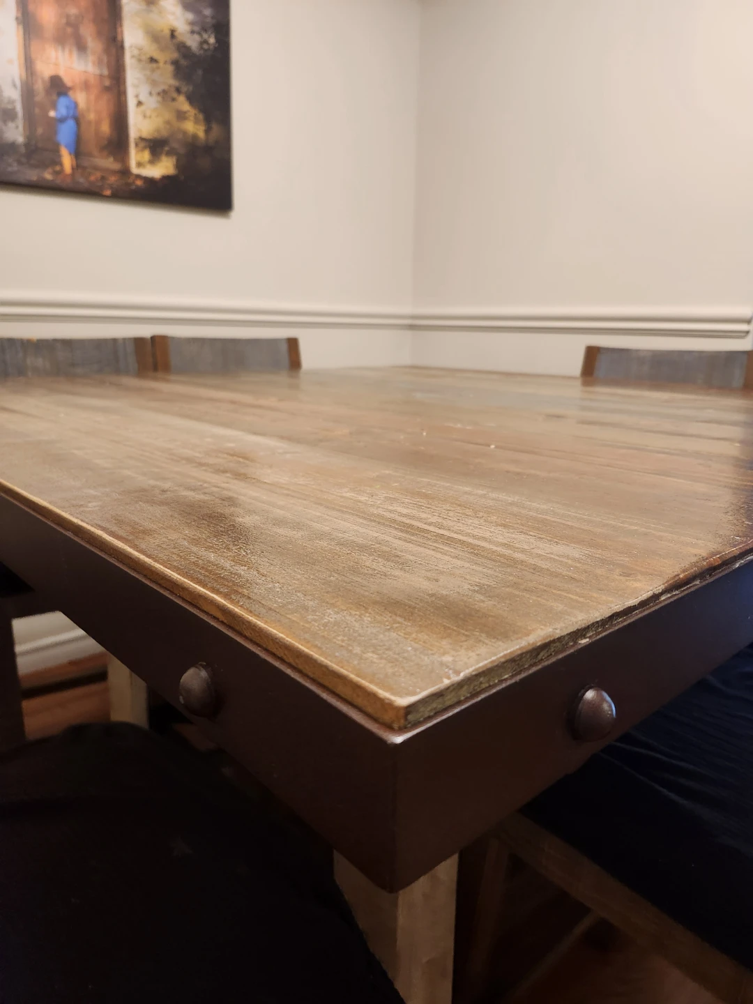 52" Rustic Dining Set - Counter Height Table and 6 Chairs - photo 4