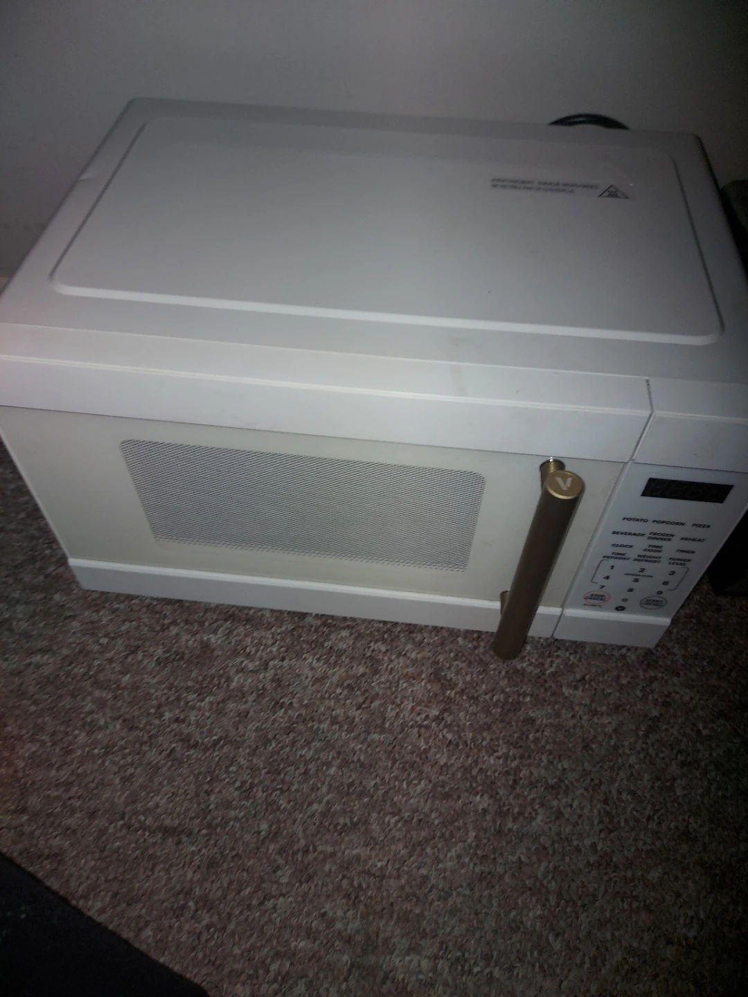 White Countertop Microwave