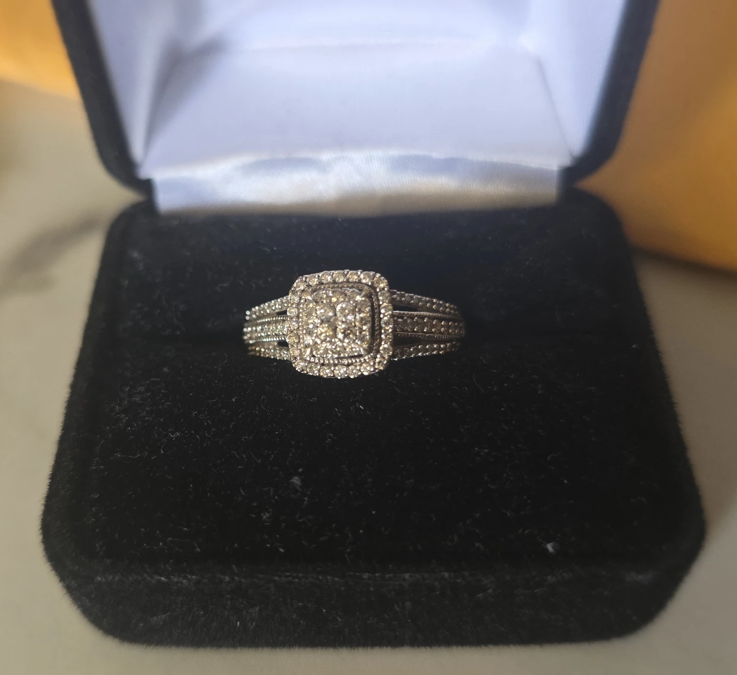 14kl gold Diamond Cluster Ring - photo 4