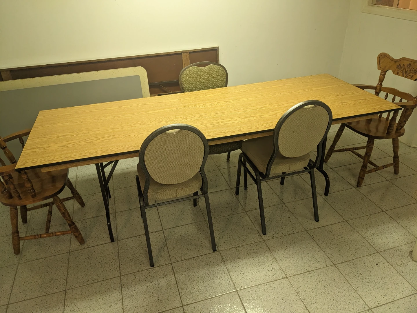 Rectangular Wood Laminate Folding Table - photo 2