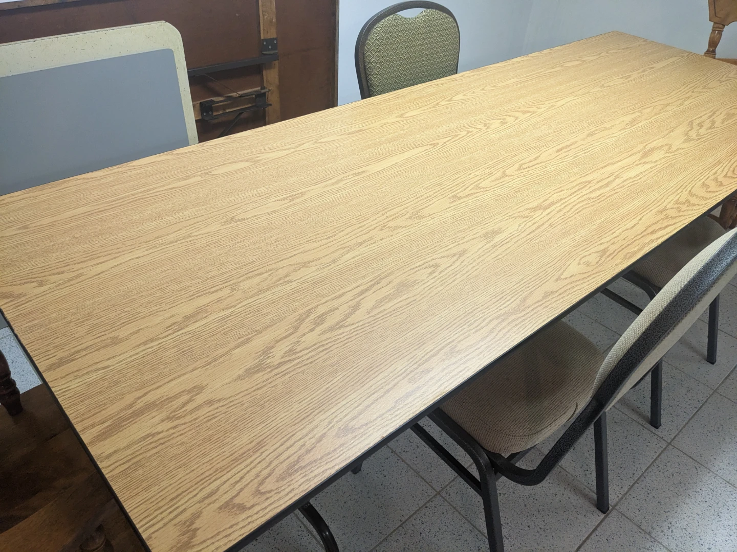 Rectangular Wood Laminate Folding Table - photo 3