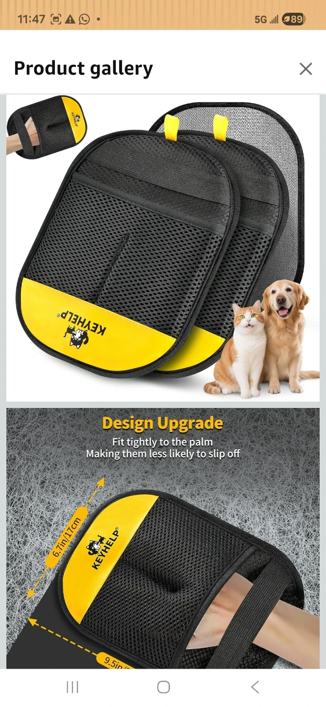 KEYHELP Pet Hair and Lint Remover Glove