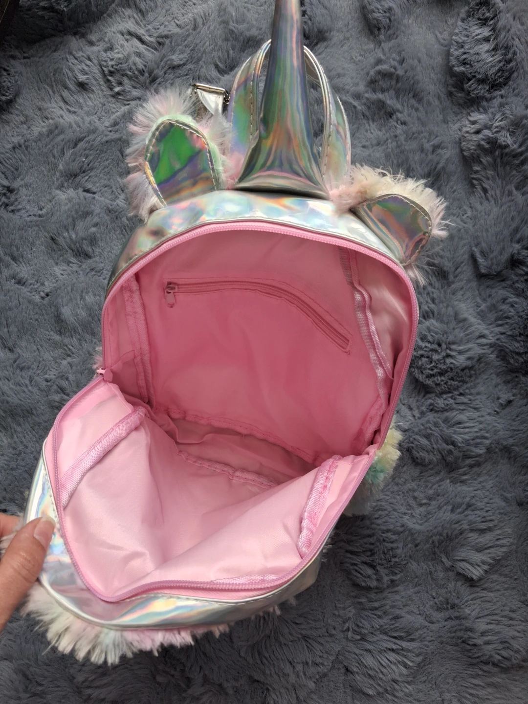 Kawaii Rainbow Unicorn Plush Backpack - photo 3