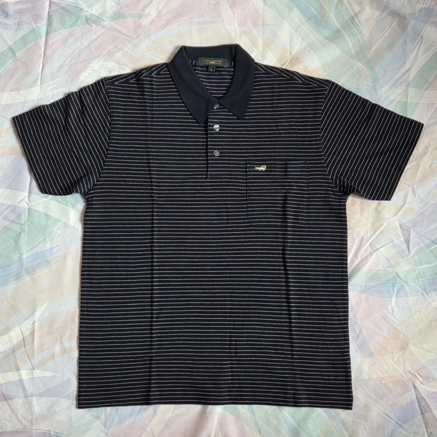 Crocodile Striped Polo Shirt - photo 2