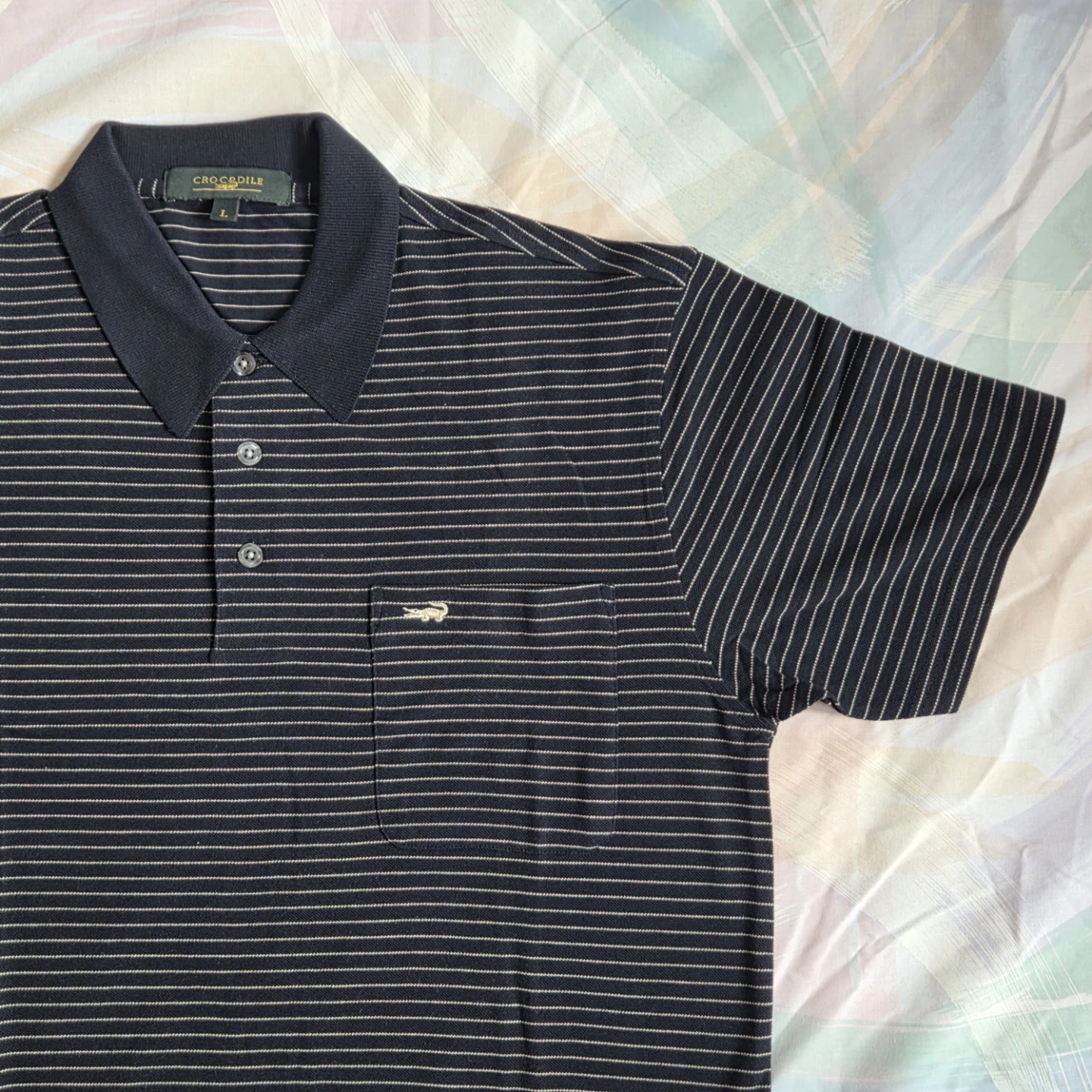 Crocodile Striped Polo Shirt - photo 3
