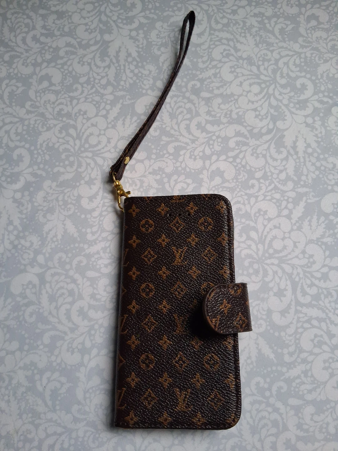 LV Monogram Folio Phone Case with Wrist Strap