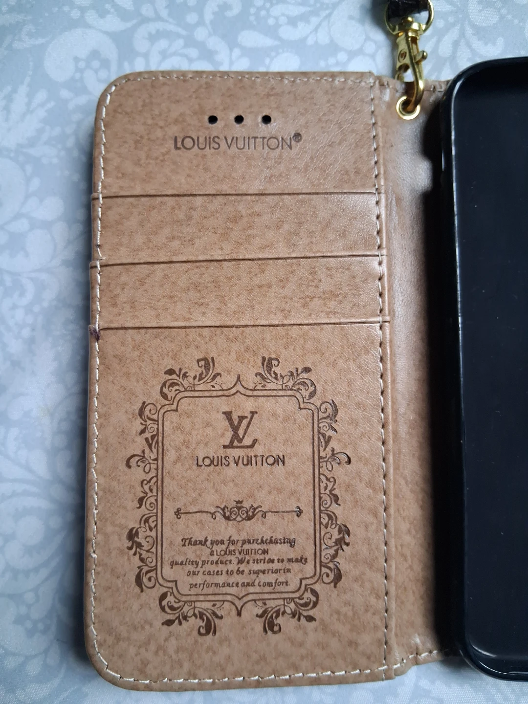 LV Monogram Folio Phone Case with Wrist Strap - photo 4