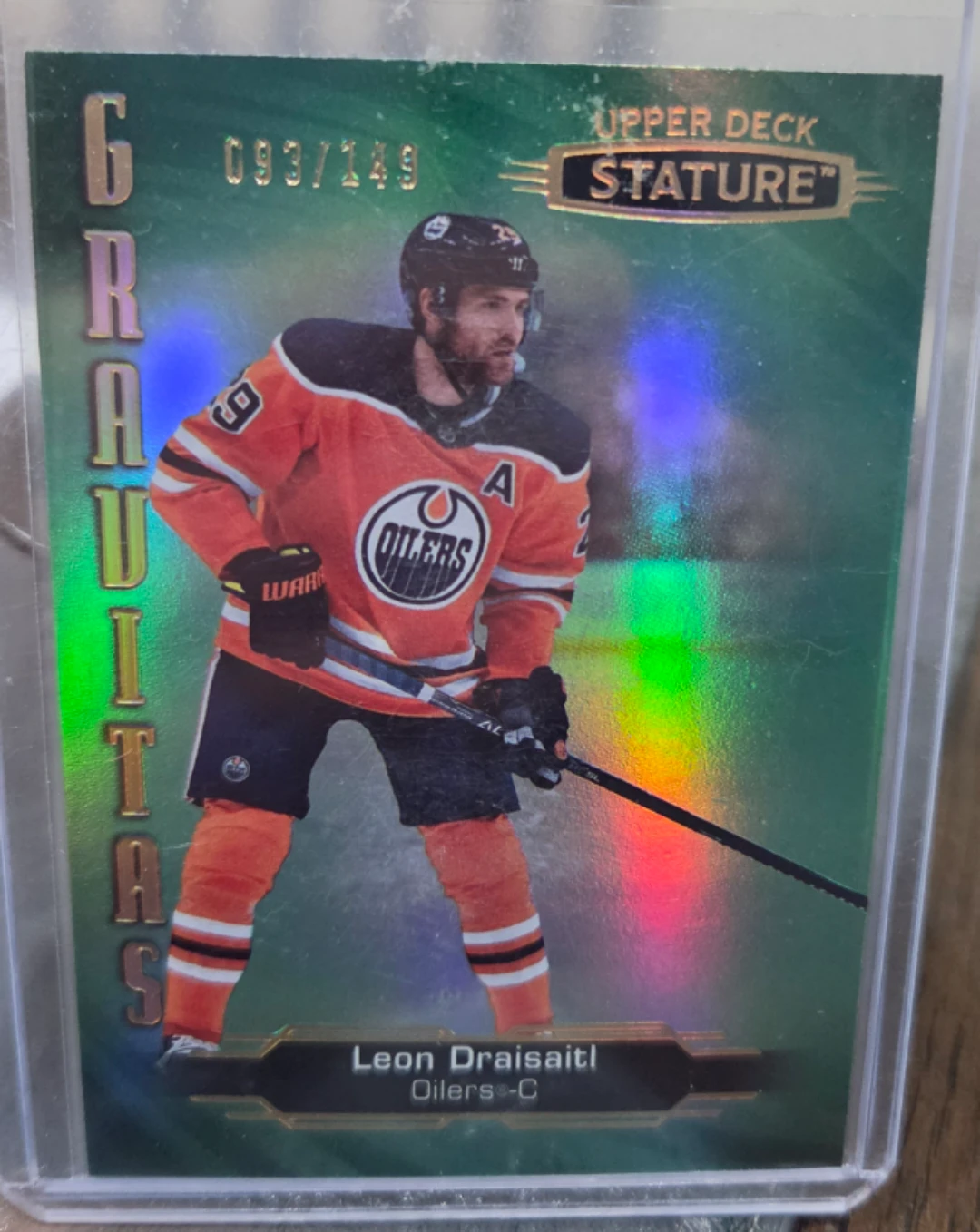 2020-21 Upper Deck Stature Leon Draisaitl Oilers Hockey Card