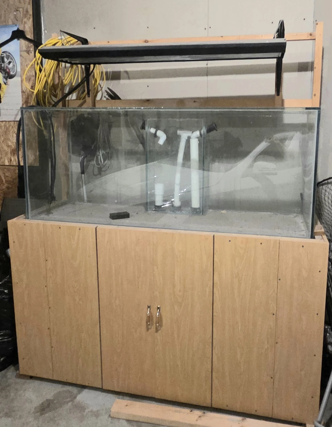 Large Aquarium with Cabinet and Light