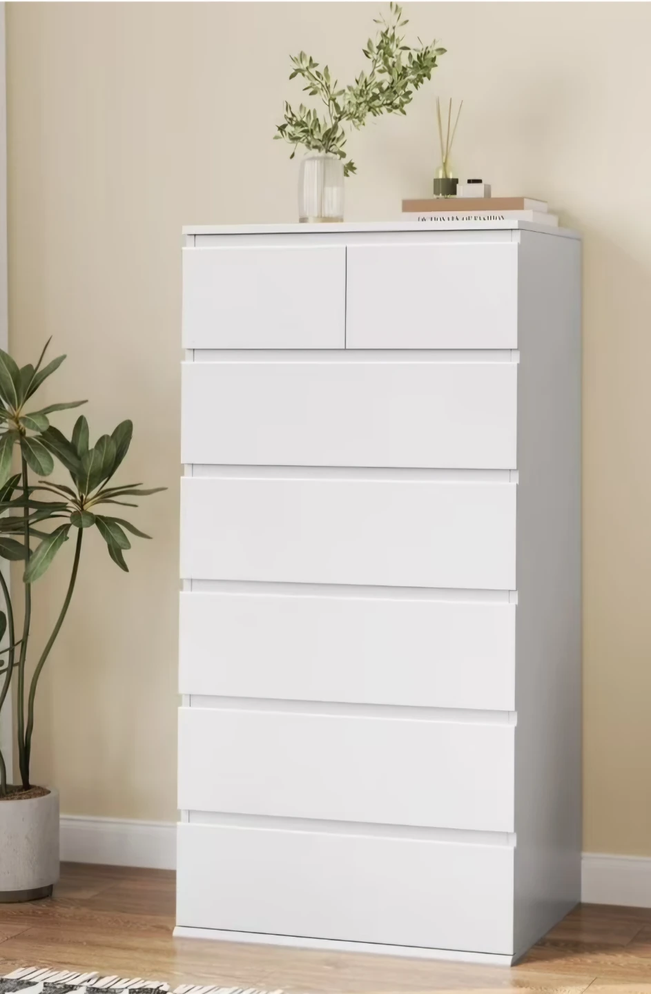 New White 6-Drawer Tall Dresser - photo 2