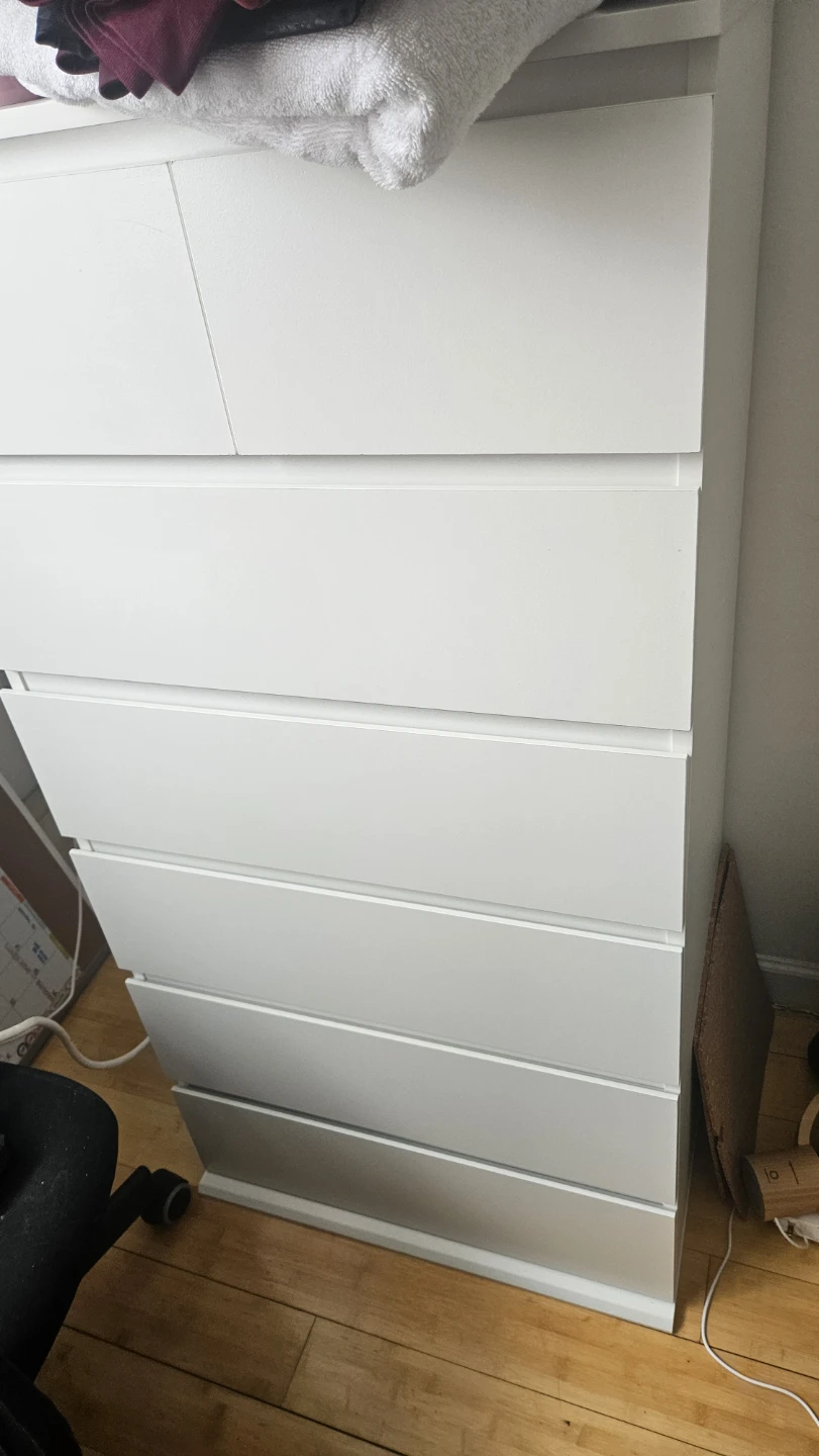 New White 6-Drawer Tall Dresser - photo 4