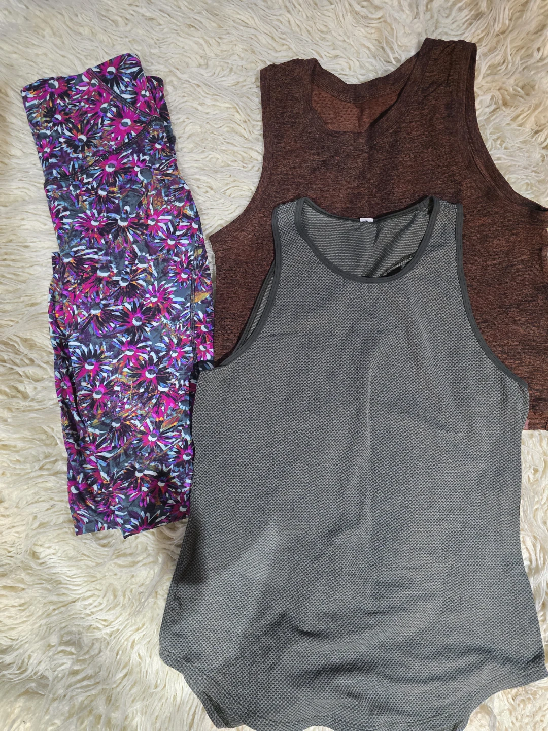 Athletic Tank Tops and Leggings Set