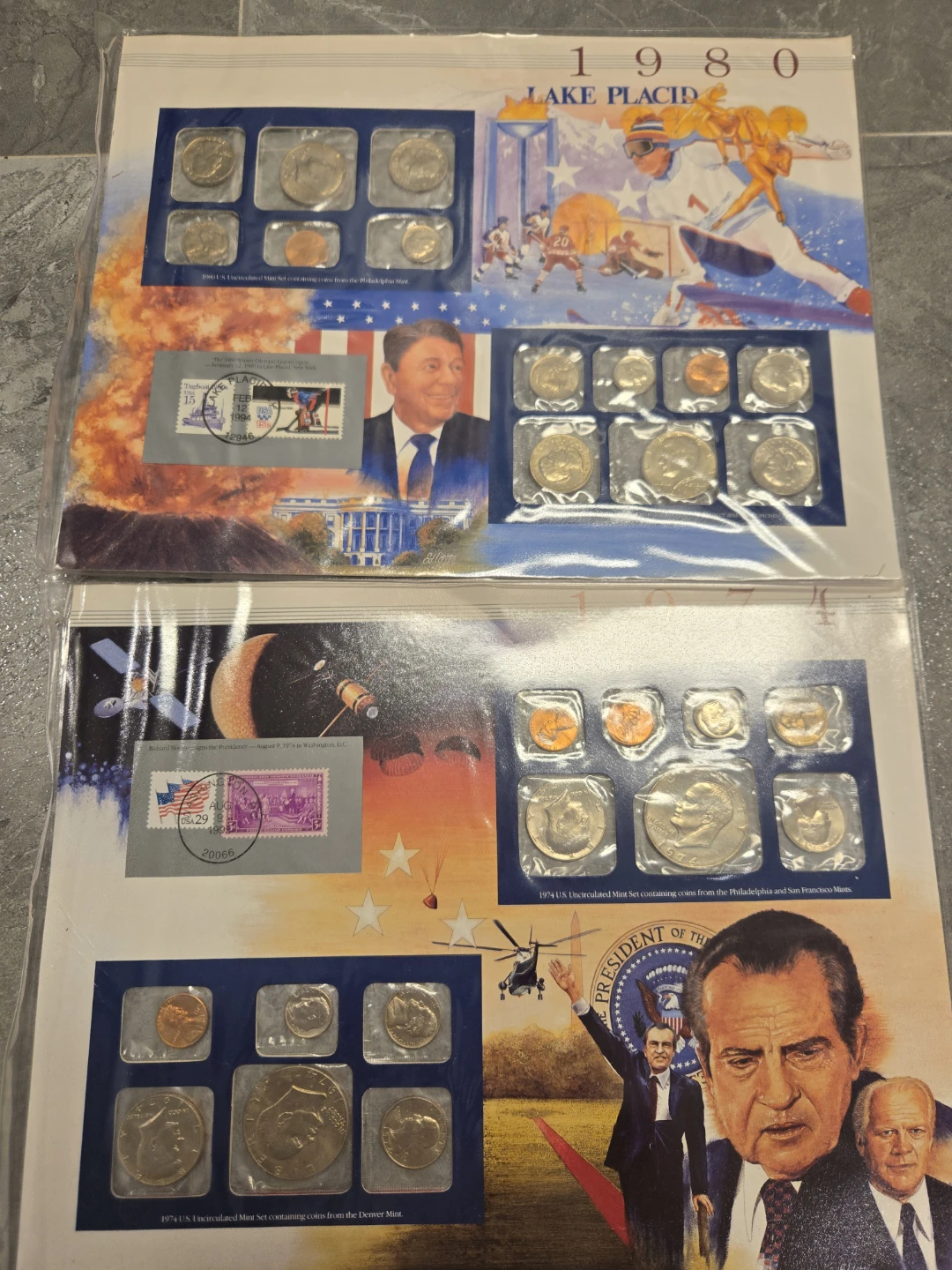 1974 & 1980 US Mint Uncirculated Coin Sets