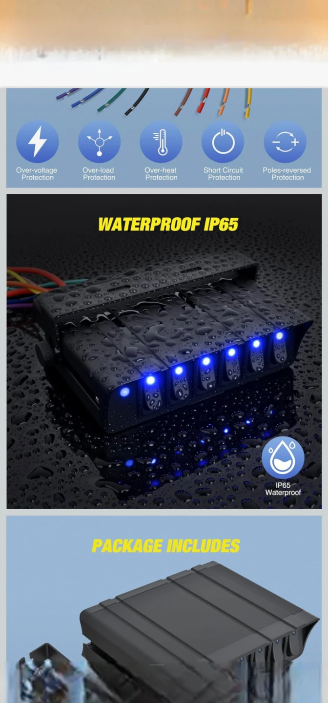 Rocker 6-Switch Panel Relay System Kit