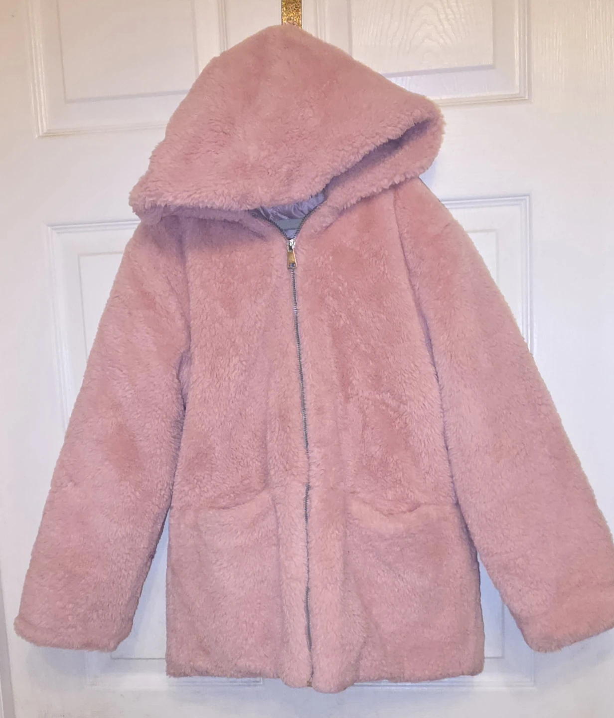 Girls Pink Fuzzy Unicorn Hoodie - photo 3