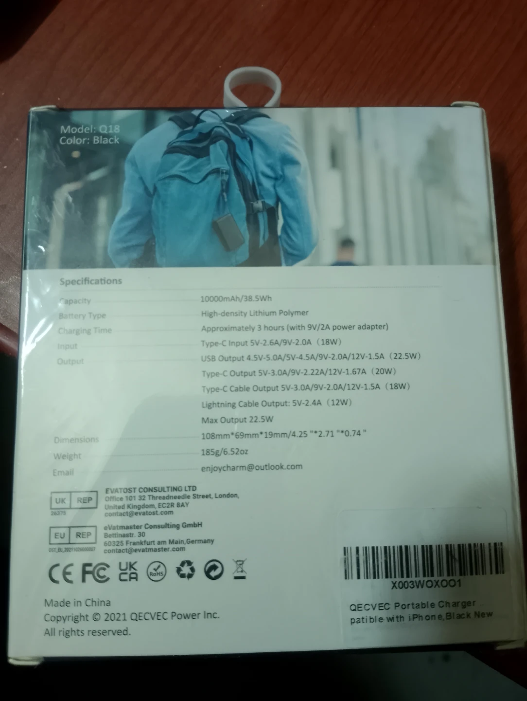 BNIB ! QECNEC Mini Power Bank 10000mAh 22.5W Fast Charging - photo 2