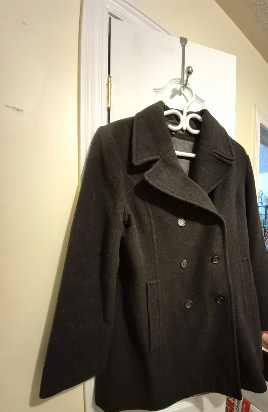 Caspian Blue Double Breasted Peacoat - Size Medium