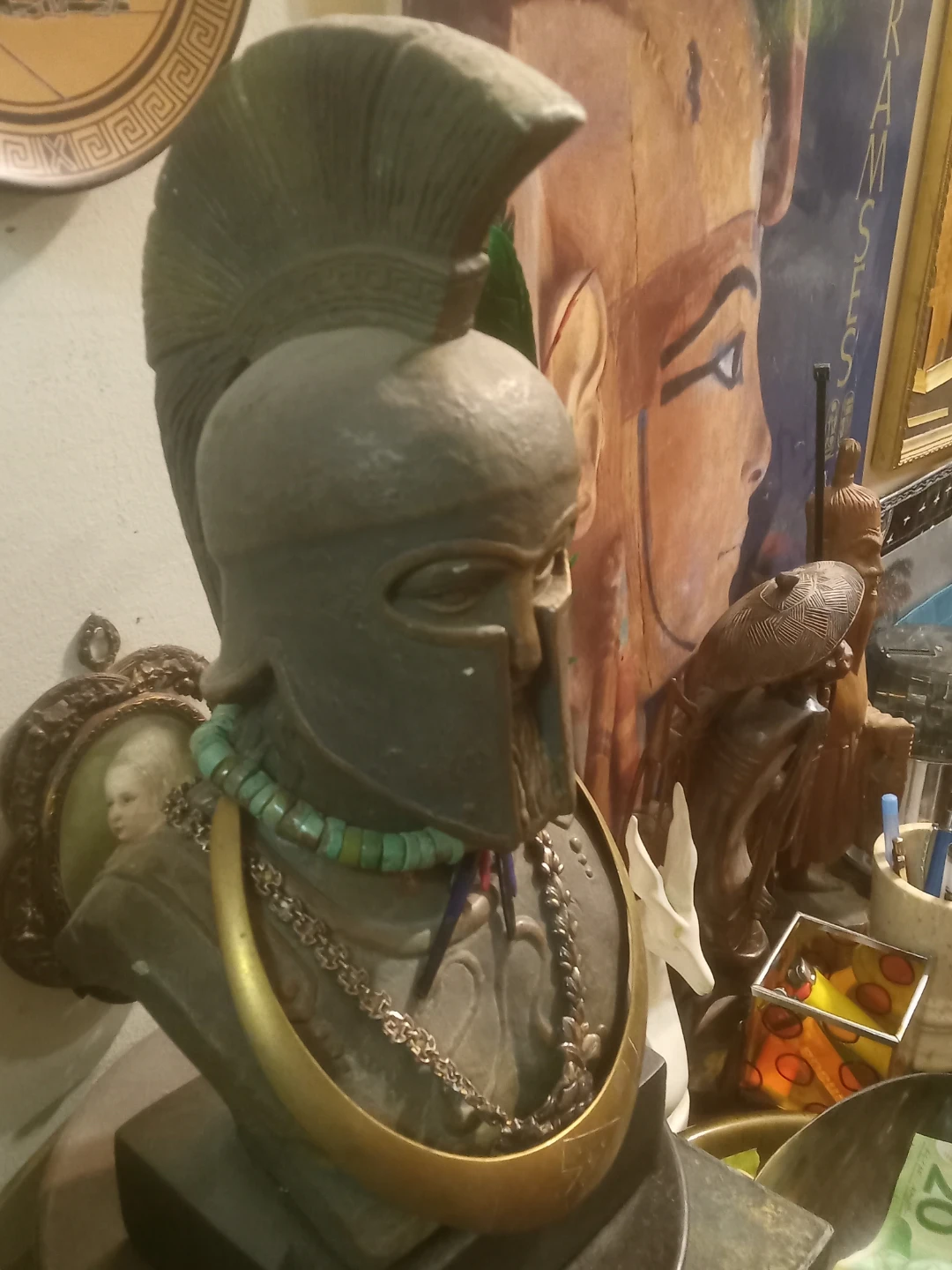 Spartan Warrior Bust Statue