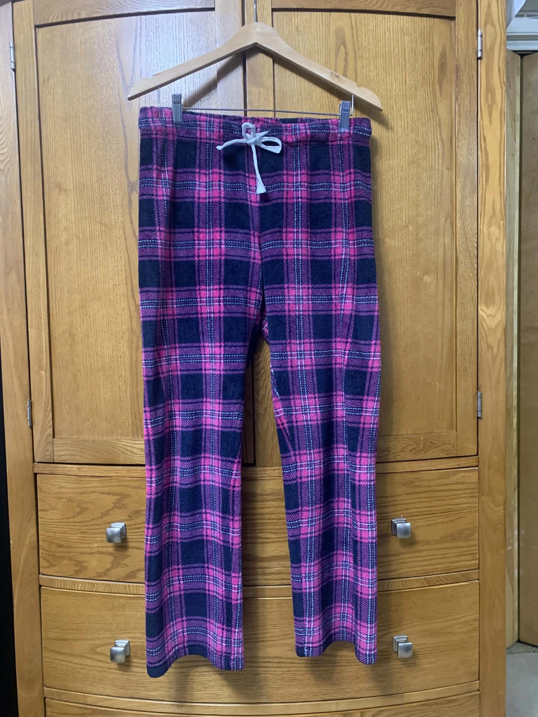 George Women's Plaid Fleece Pajama Pants Size M - photo 3