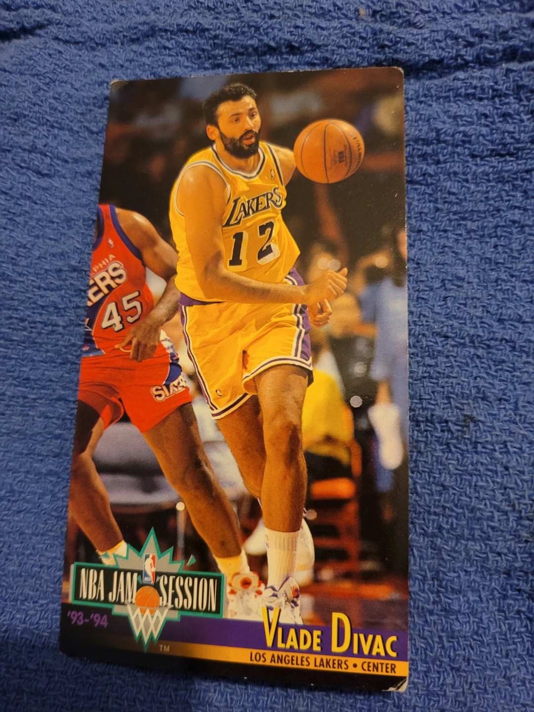 1993-94 Fleer NBA Jam Session Vlade Divac Trading Card - photo 2