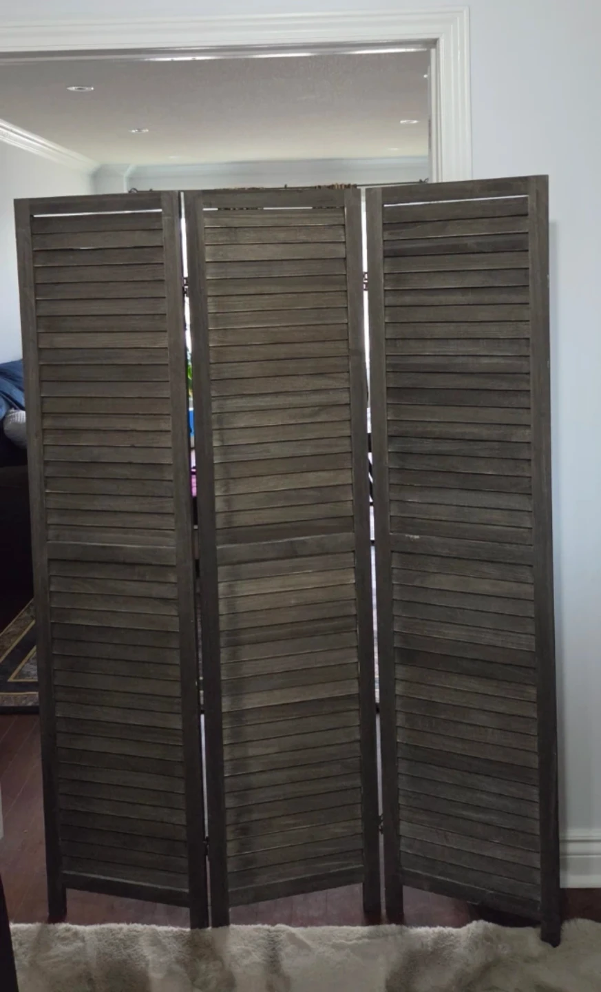 3-Panel Folding Room Divider Screen - photo 2