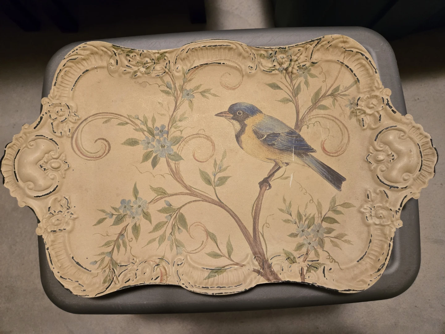 Decorative Tray with Bird Design from Pier 1