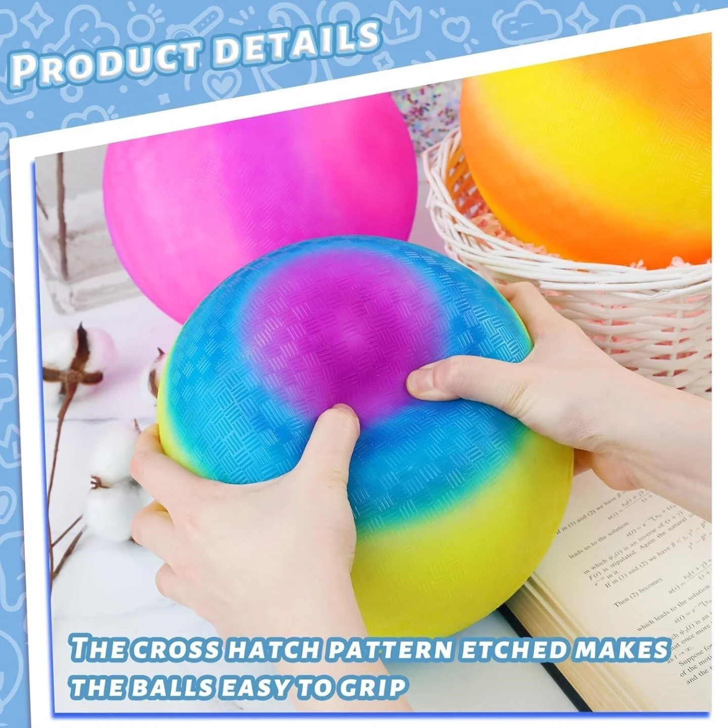 Brand New>>Rainbow Dodgeball with Pump - photo 2
