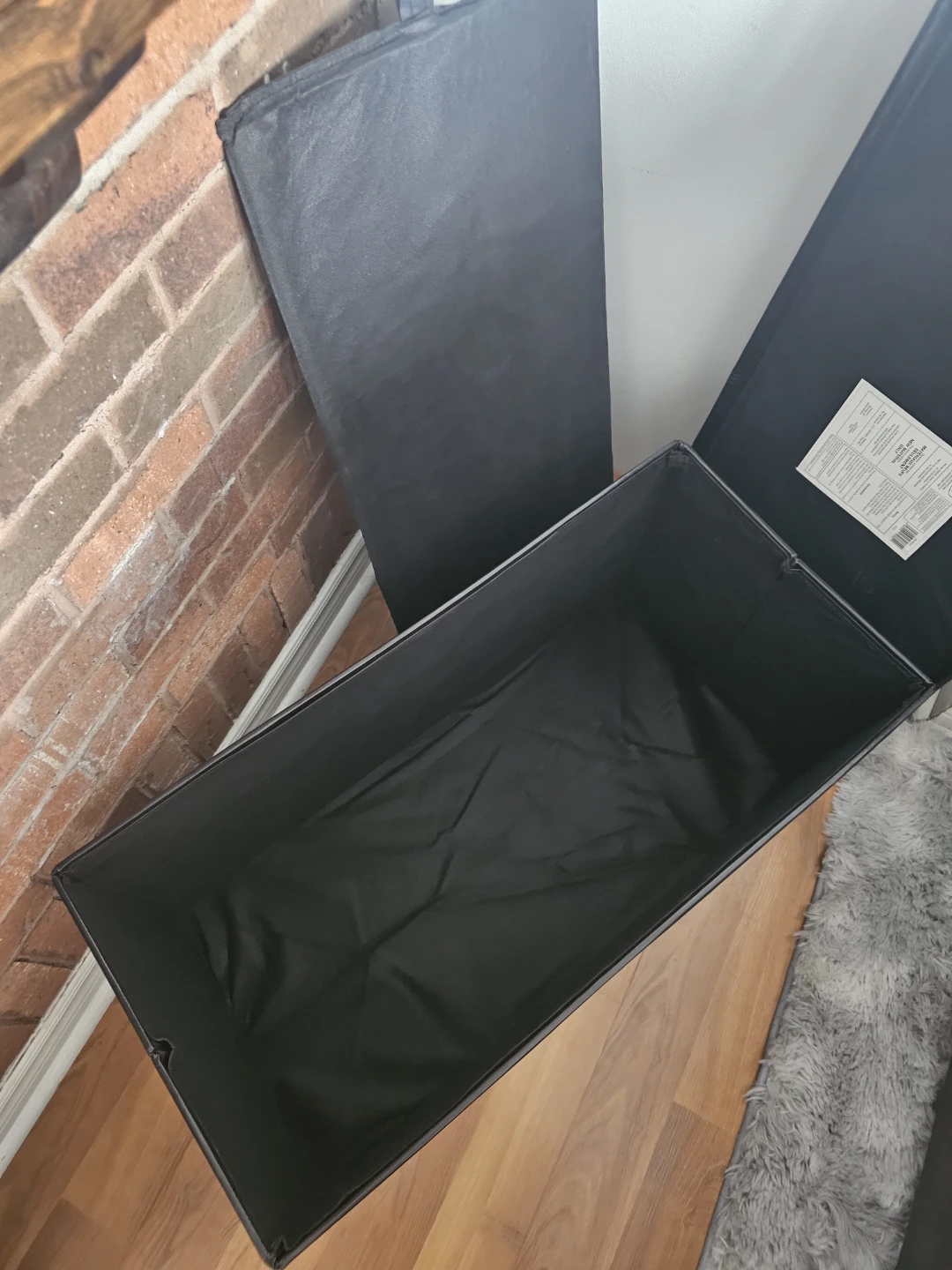 Modern Ottoman Foldable Bench with Storage, Black - photo 4
