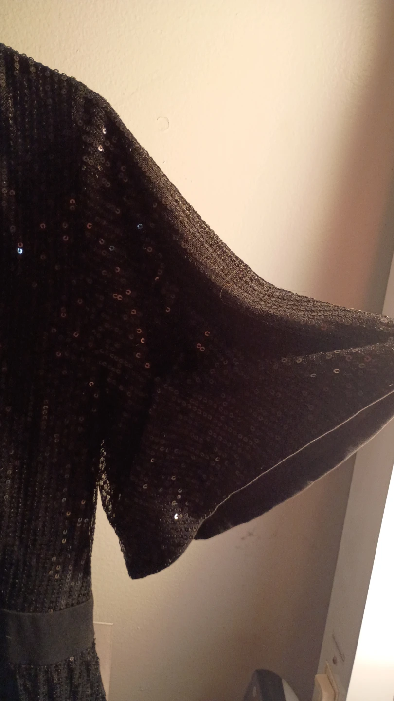 Grace Karin Black Sequin V-Neck Maxi Dress - photo 4