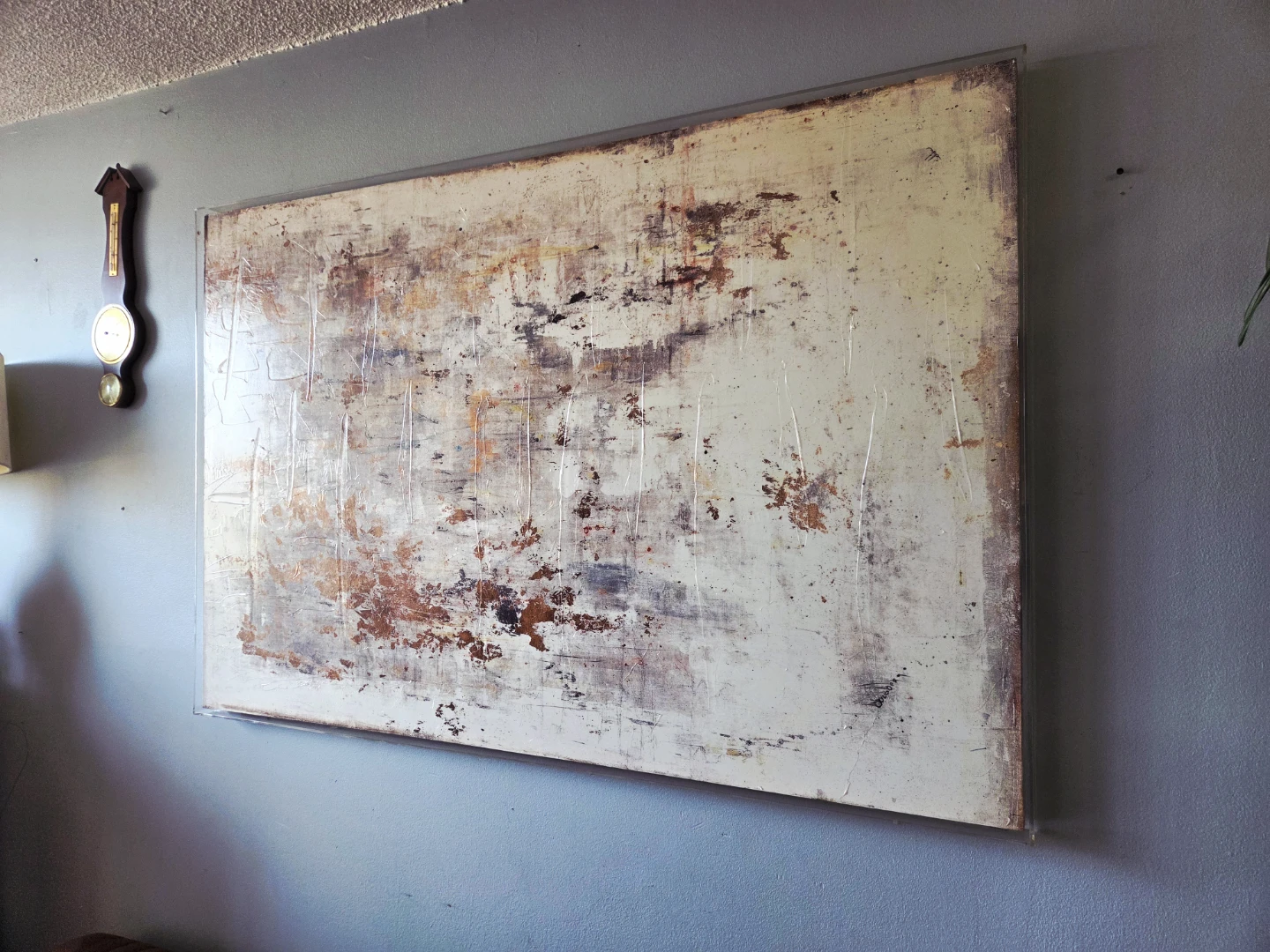 Large Modern Abstract Textured Framed Wall Art - photo 3